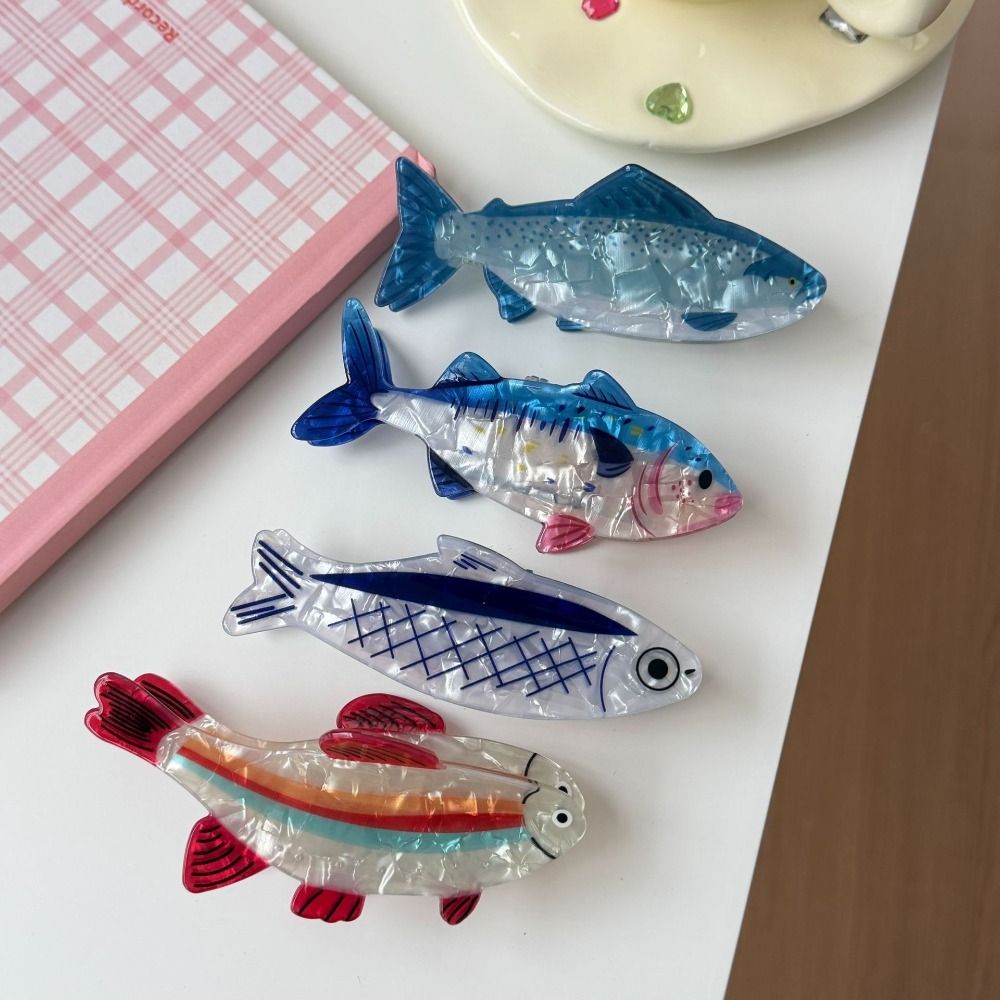 Korean Girl Lifestyle - Hairpin Ocean Animal Hair Claw Pvc