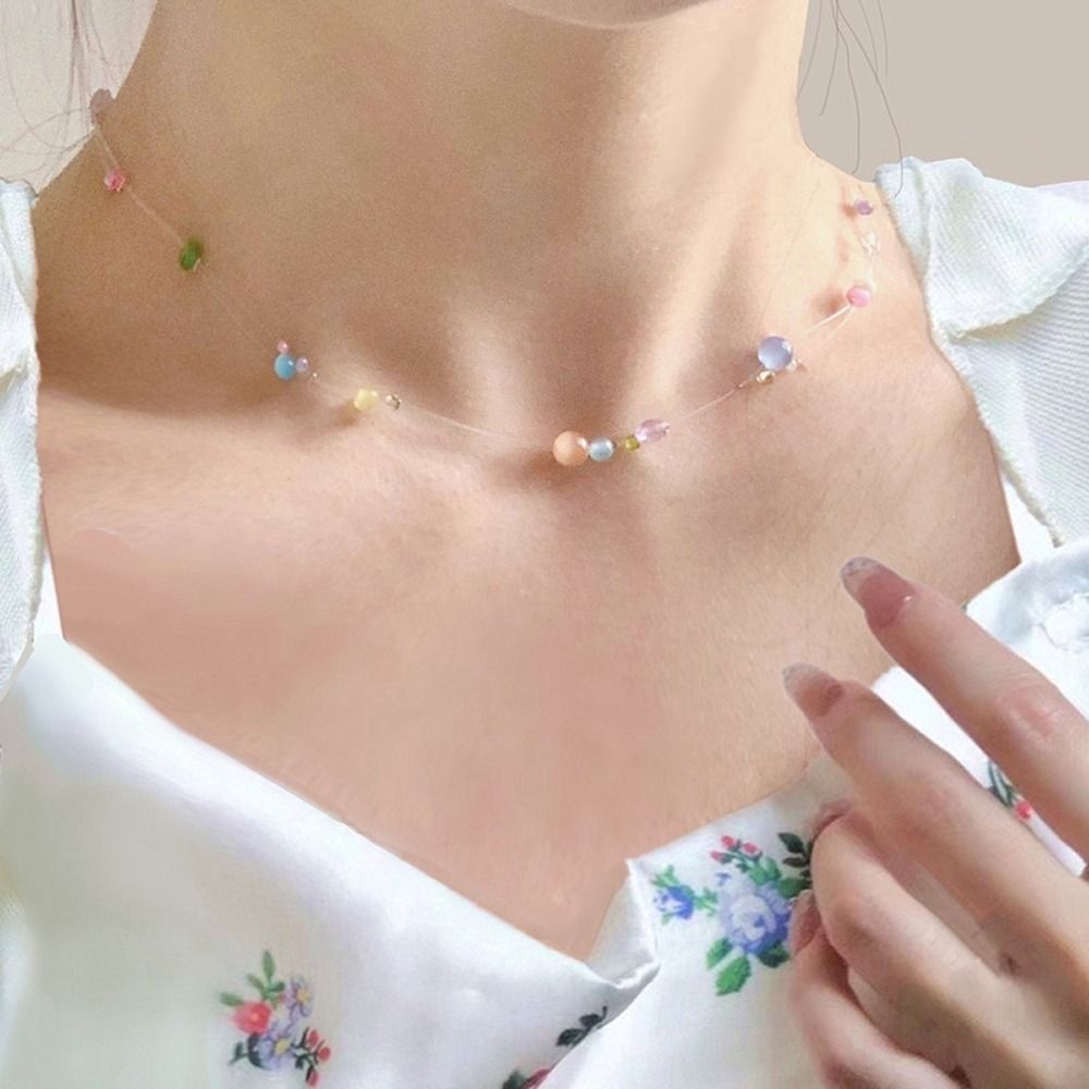 Korean Girl Lifestyle - Trendy Alloy Korean Style Necklace Resin