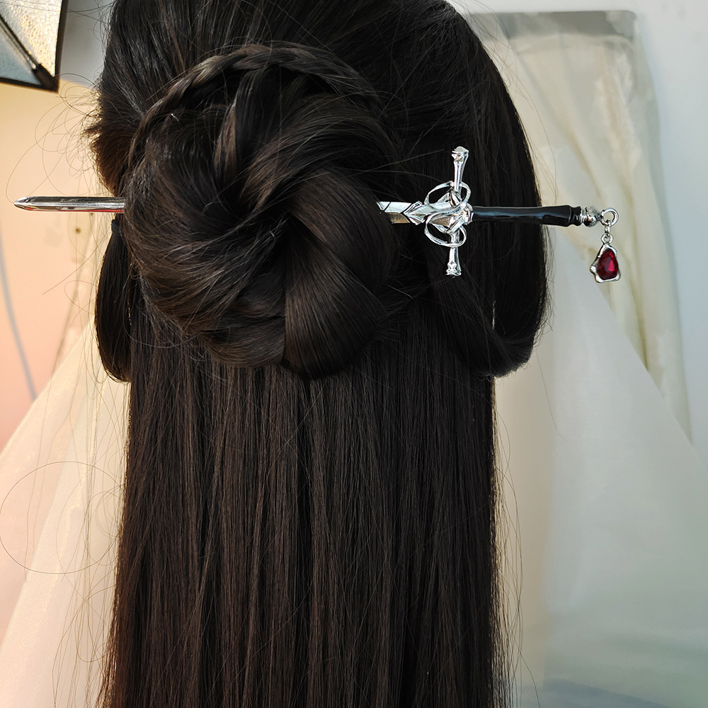 Hanbok Hair Pin - Chinese Sword Shaped Hair Stick Vintage