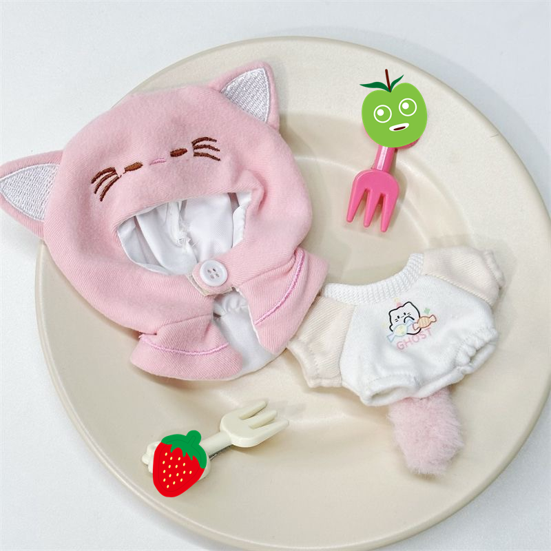 Korean Girl Lifestyle - 10cm Cotton Doll Cat Ears With