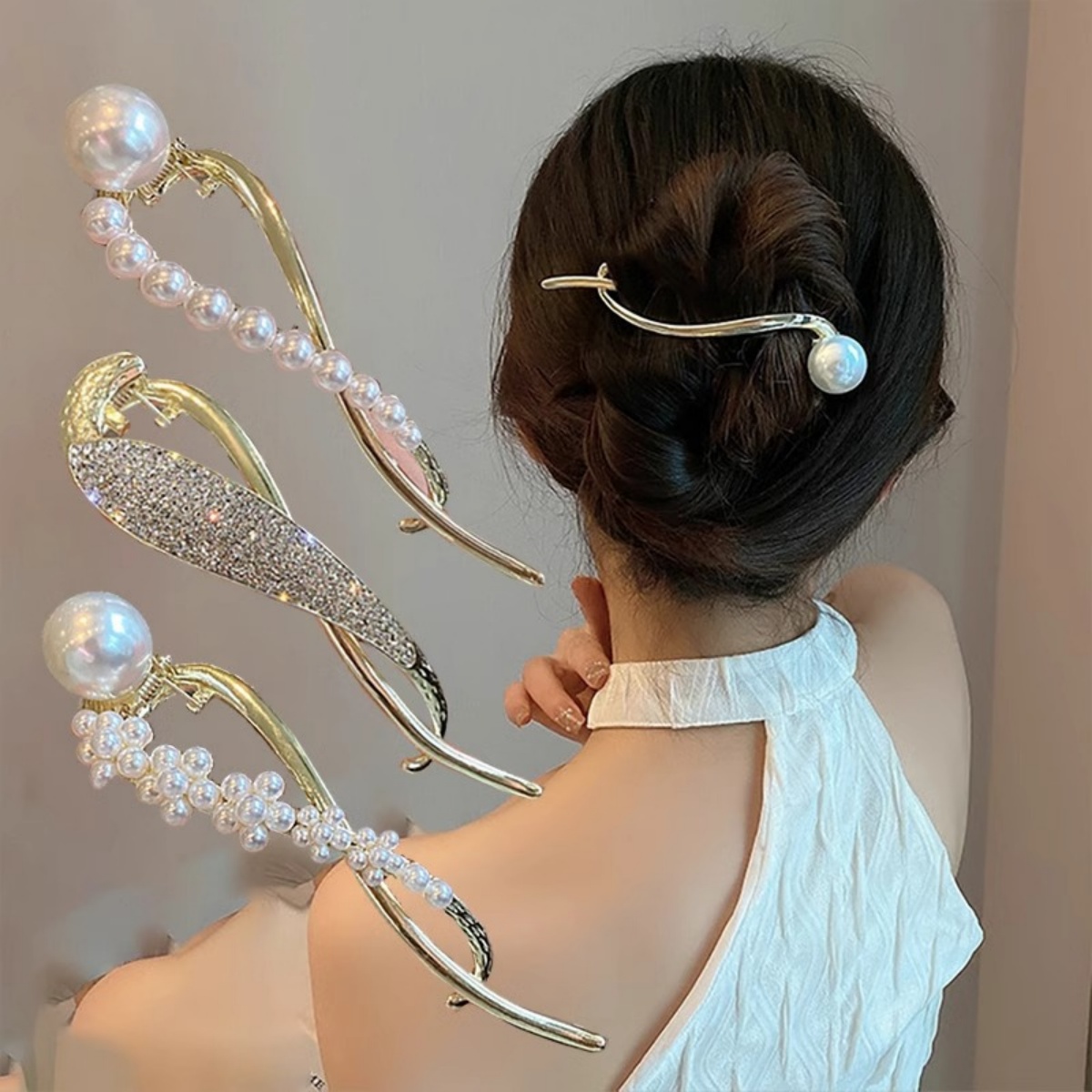 Elegant Glitter Pearl Hair Cli - Korean Lifestyle & Kids Boutique Photos review and price