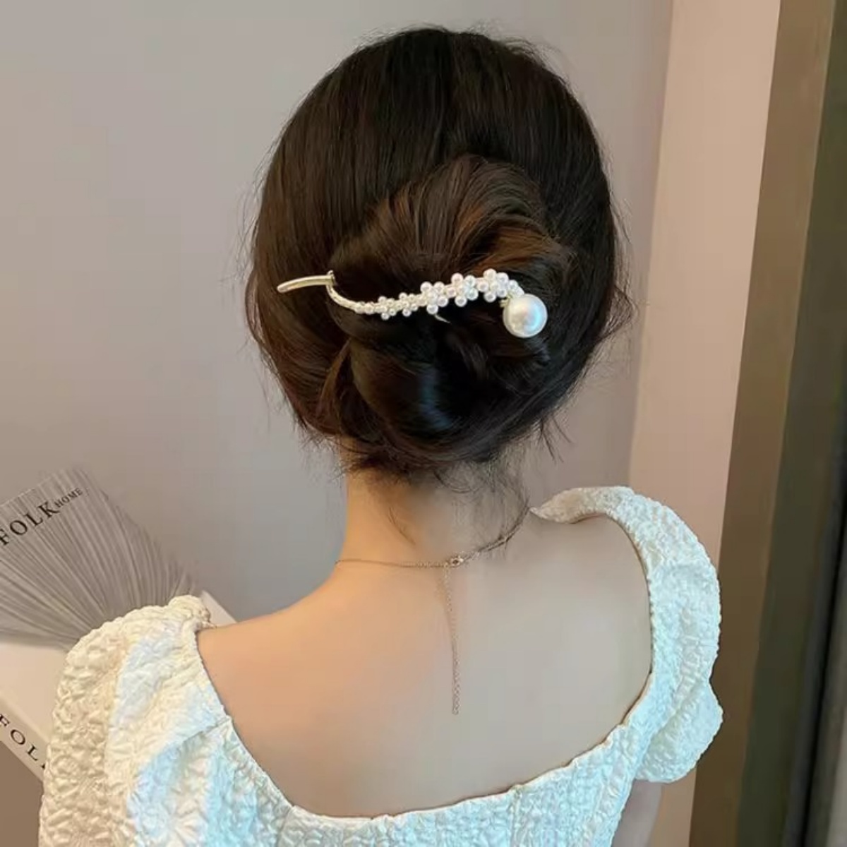 Elegant Glitter Pearl Hair Cli - Korean Lifestyle & Kids Boutique Photos review and price