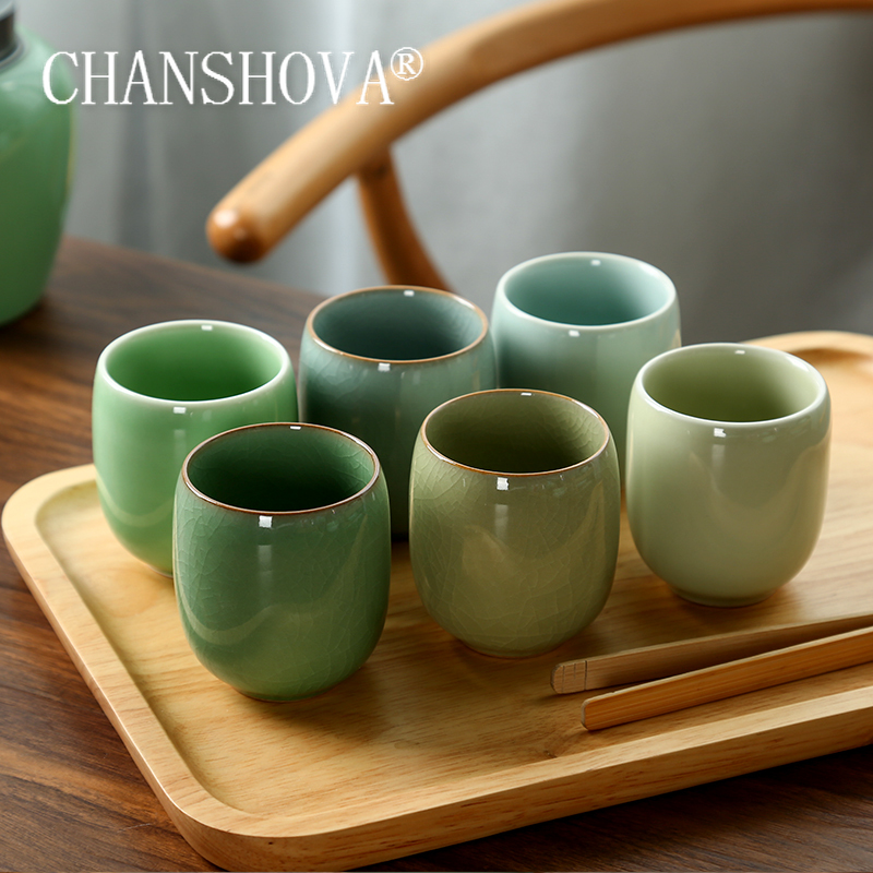 CHANSHOVA-Porcelain Tea Cup Se - Celadon Ceramic Cup review and price