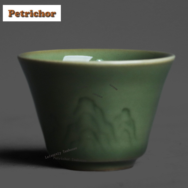 50ml Yue Kiln Celadon Relief T - Celadon Ceramic Cup review and price