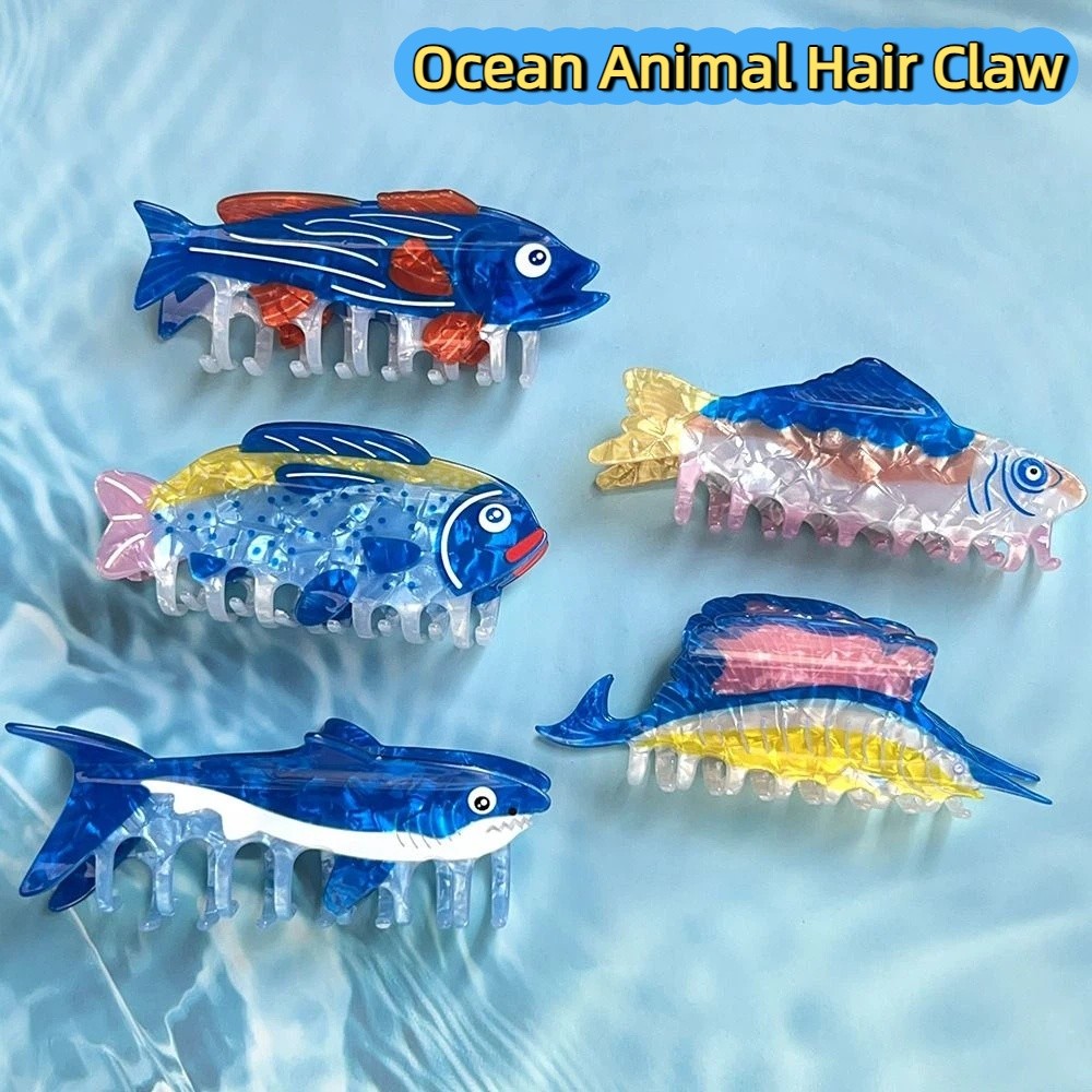 Hairpin Ocean Animal Hair Claw - Korean Girl Lifestyle review and price