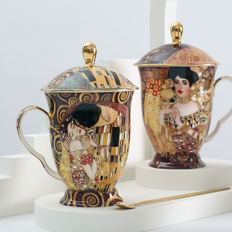 European Ceramic Mug with Lid  - Celadon Ceramic Cup review and price