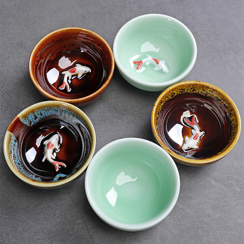 Celadon Fish Cute Teacup, Chin - Celadon Ceramic Cup review and price